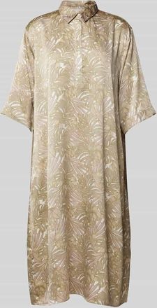 Hemisphere Midikleid aus Seiden-Mix in Schilf, Gr&ouml;&szlig;e S