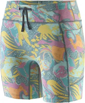 Patagonia Womens Endless Run Shorts In Moon Tripper: Blue Sage