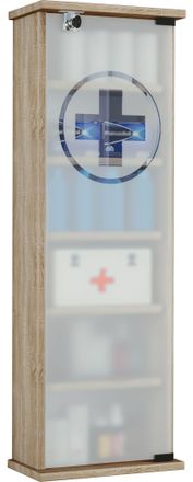 ebuy24 Ebuy24 - Gabinete M&eacute;dico Vcm Dimensiones Aprox. Al. 92 X An. 31 X P. 18 Cm Armario Farmac&eacute;utico Con Bloqueo Armario Farmac&eacute;utico - Gusal (sonoma Oak)