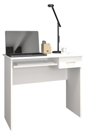 ebuy24 Ebuy24 - Mesa De Escritorio De Madera Del Teclado Del Teclado De La Computadora De Escritorio De Vcm Mesa De Oficina Arusa (blanco)