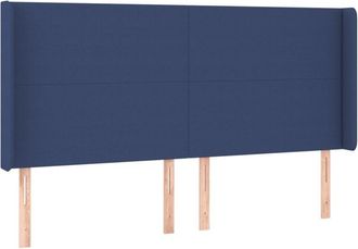 vidaXL Cabecero Con Led De Tela Azul 163x16x118/128 Cm Vidaxl