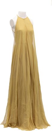 Valentino Garavani Womens Flowy Open-Back Evening Dress Yellow