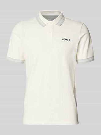 s.Oliver Red Label Regular Fit Poloshirt aus Baumwoll-Mix in Weiss, Gr&ouml;&szlig;e XXL