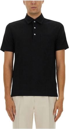 Ermenegildo Zegna Piqu&eacute; Polo Shirt - Heren - Polos - Zwart - M - Katoen - Tops