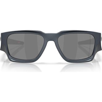 Oakley Instagator 58mm Prizm Rectangular Sunglasses in Blue Steel Prizm Black Iridium at Nordstrom