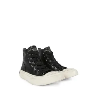 Ann Demeulemeester Grained Leather High-Top Sneaker - Black