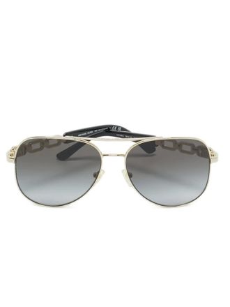 Michael Kors Mk 1121 chain-temple pilot-frame sunglasses - Gold