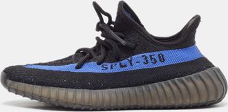 adidas Black/Blue Knit Fabric Boost 350 V2 Dazzling Blue Sneakers Size 38 2/3