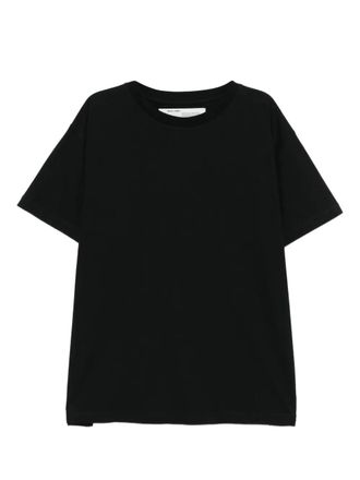 Off-white T-shirt met ronde hals - Zwart