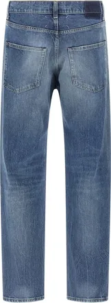 Maison Margiela Patch Detail Discolored Denim Jeans - Blue