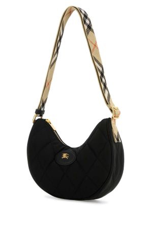 Burberry Womens Black Nylon Horseshoe Crossbody Bag Borse A Tracolla