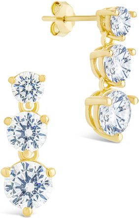 Sterling Forever Sterling Silver Opaline Brilliant Cut CZ Studs