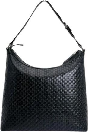 Gucci Pre-owned Leren Schoudertas - Dames - Vintage Schoudertas - Zwart - ONE Size - Leer - Vintage