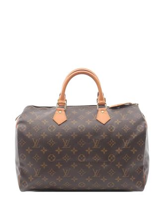 Louis Vuitton 1998 Monogram Speedy 35 handbag - women - Leather/PVC - One Size - Brown