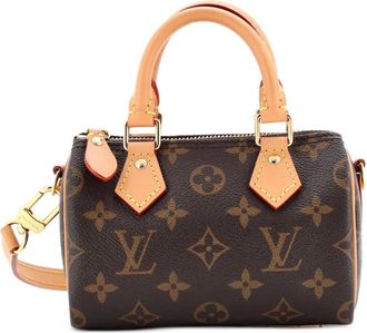 Louis Vuitton Speedy Bandouliere NM Bag Monogram Canvas Nano crossbody bag - Bruin