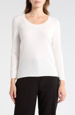 Elie Tahari Crewneck Sweater in Snow Globe at Nordstrom Rack, Size X-Small