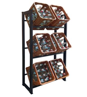 Quick-Star Quick-star - Getr&auml;nkekistenregal 71x30x140cm F&uuml;r 6 K&auml;sten Getr&auml;nkekistenhalter Standregal