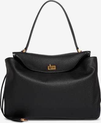 Balenciaga Rechteckige Handtasche aus genarbtem Leder Rodeo