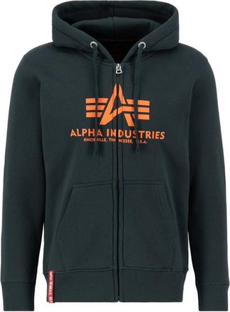 Alpha Industries Alpha Industries Mens Basic Zip Hoodie - Green - Size Small