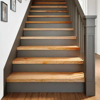 vidaXL Pelda&ntilde;os De Escalera 2 Uds Madera Maciza Roble Marr&oacute;n Claro Vidaxl