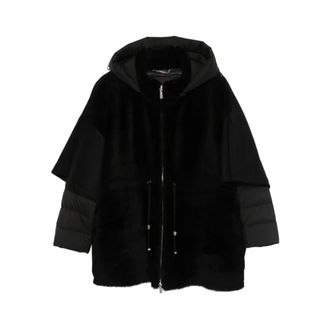 Moorer Down Jackets, female, Black, S, Raja-Mcw Jacket