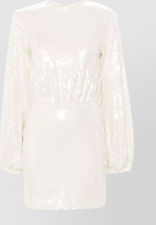 Rotate sequin embellished puff sleeve mini dress