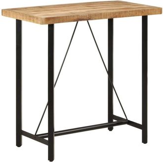 vidaXL Bar Table 110x55x107 cm Solid Wood Mango and Iron Vidaxl