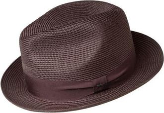 Bailey Craig Woven Fedora in Java Bean at Nordstrom, Size Xx-Large