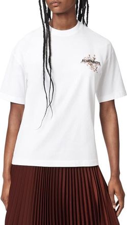 AllSaints Valen Etta Graphic T-Shirt in Optic White at Nordstrom, Size X-Small