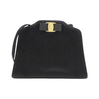 Ferragamo Pre-owned Clutches, female, Black, Size: ONE SIZE Pre-owned Silk Satin Shoulder Bag