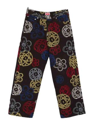 Kenzo Embroidered Cotton Trousers