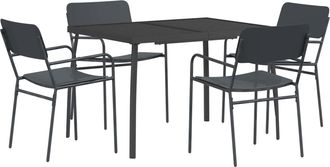 vidaXL Conjunto De Comedor 5 Uds. Antracita Acero Vidaxl