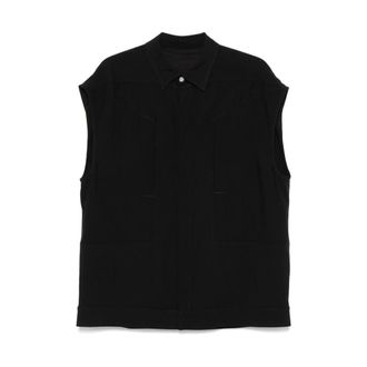 Rick Owens Sleeveless Waistcoat with Front Fastening - male - Rick Owens - Waistcoats - Black - M - Jackets