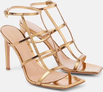 Gianvito Rossi Mondry metallic leather sandals