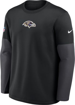 Nike Baltimore Ravens Scripted To Win Sideline Coach Nike Mens Therma-FIT NFL Long-Sleeve T-Shirt in Black | 03BR166N8G-NX3