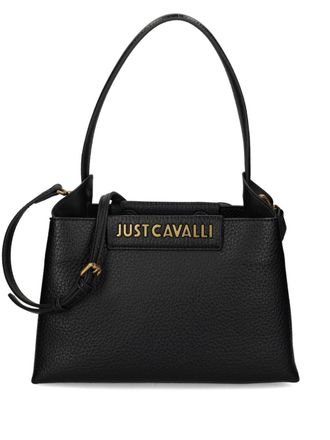 Just Cavalli logo-lettering shoulder bag - Black