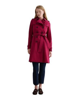 Hobbs London Skylar Belted Trench Coat in Beetroot Pink at Nordstrom, Size 14
