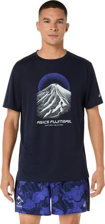 Asics Laufshirt ASICS FUJITRAIL LOGO SS TOP, Herren, Gr. XXL, midnight, cobalt burst, cool grau, Obermaterial: 100% Polyester, Shirts Laufshirt