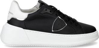 Philippe Model Tres Temple Tennis Sneaker - Dames - Sneakers - Zwart - 41 EU - Leer - Schoenen
