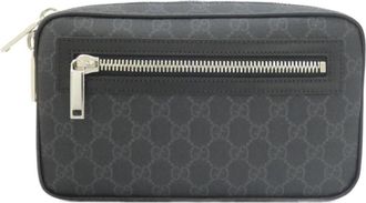 Gucci Black Gg Supreme Fanny Pack (Pre-Owned)