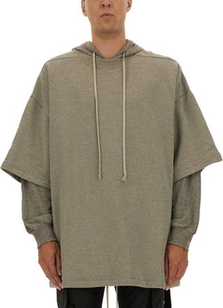 Rick Owens Grey Solid Hood Sweatshirt