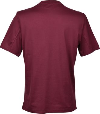Brunello Cucinelli Silk Blend Crew Neck T-Shirt - Red