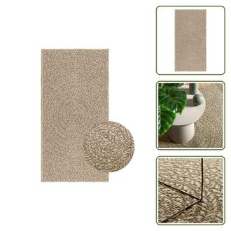 vidaXL Alfombra De Polipropileno - Vidaxl Alfombra Zizur Apariencia Yute Interior Exterior Beige 60x110cm - Alfombra Para Jard&iacute;n