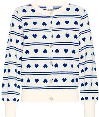 Ichi Birch W Blue Print - - Knitwear - Donna - Multicolore - S