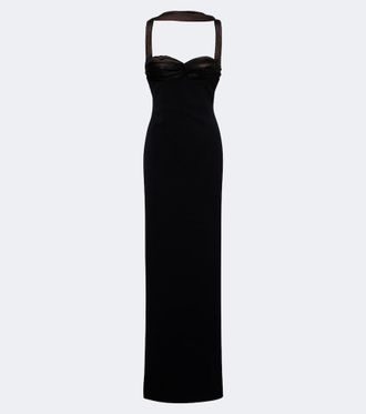 Retrof&ecirc;te Retrof&ecirc;te Daufine scarf-detail open-back gown