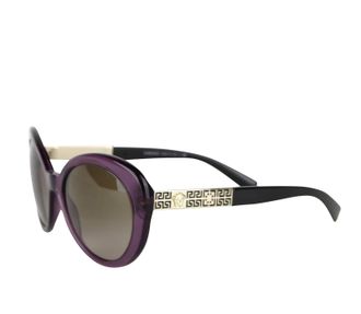 Versace Womens Gradient clear Metal Oversized Sunglasses