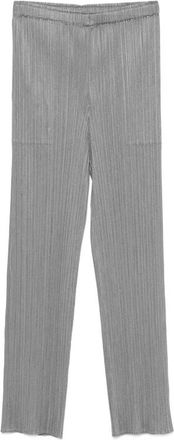 Issey Miyake Pleated-design Cropped Trousers