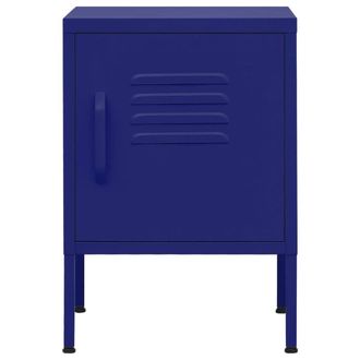 Berkfield Home Nightstands 2 pcs Navy Blue 35x35x51 cm Steel | Size: 35 x 35 x 51 cm
