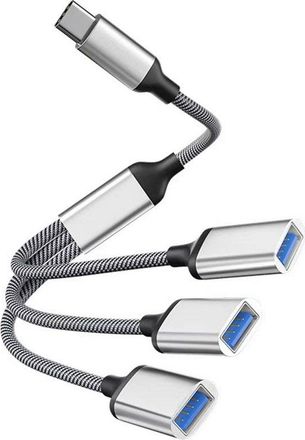 No Brand Concentrador Usb-c De 3 Puertos - Blanco