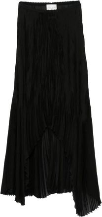 Forte_Forte Gonna plissettata asimmetrica - Nero
